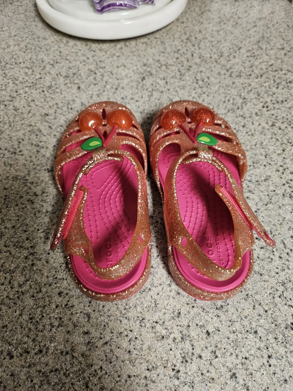 CROCS glittery rose